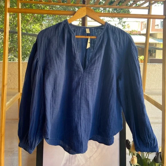 100 % Cotton Crinkle Double Gauze Tops. Size - M (Fit up to L) - Picture 4 of 7